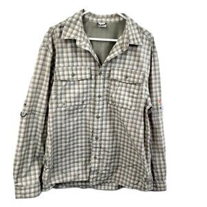 Ozark Trail Mens Outdoor Top Roll Tab Long Sleeve MED Vented Back Pockets Collar